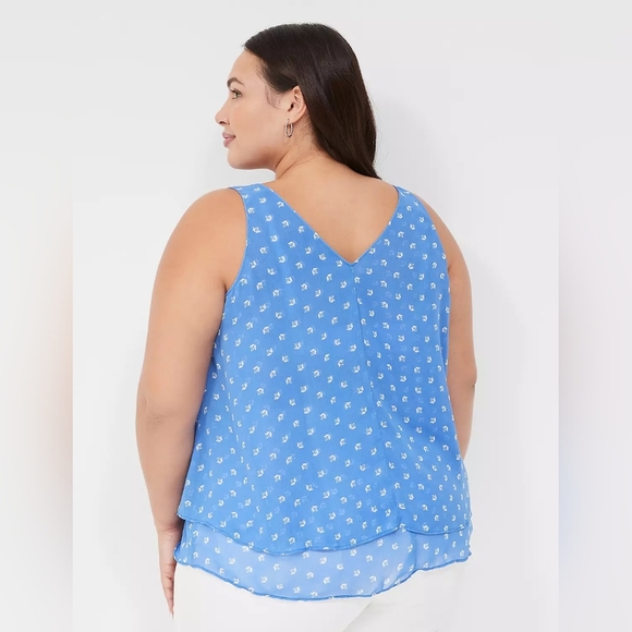 Lane Bryant #1141336 Swing Double-Layer Chiffon Tank NWT - Picture 2 of 10